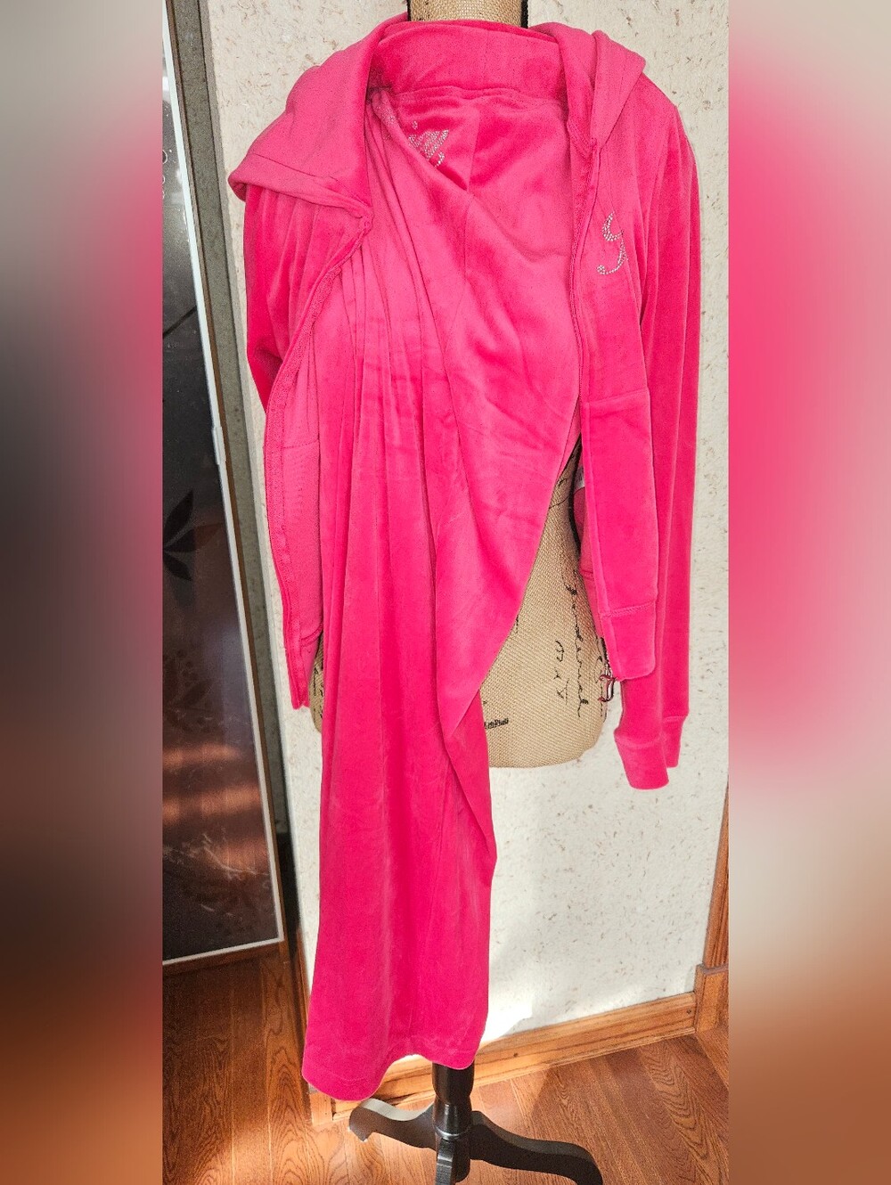 Vibrant pink velour tracksuit set from Juicy Couture. Brand New